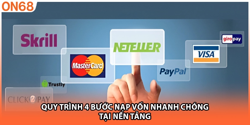 Quy trình 4 bước nạp vốn nhanh chóng tại nền tảng